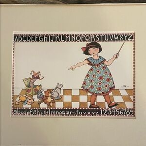 Vintage Mary Engelbreit alphabet/numbers print